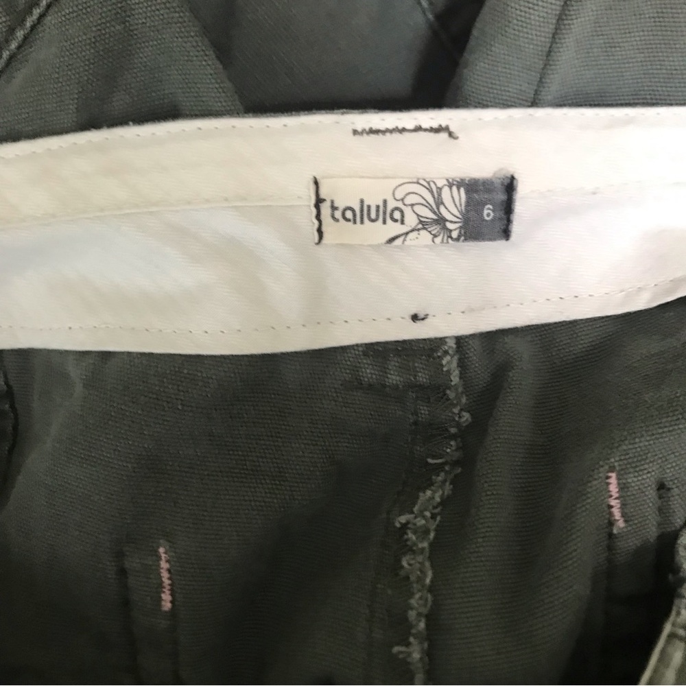 Aritzia Talula Cargo Military Cotton Pants Pockets Straight Leg Jogger Zipper 6 - Picture 7 of 16